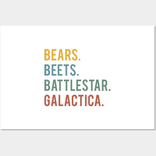 Font bears, beets, battlestar galactica Posters and Art